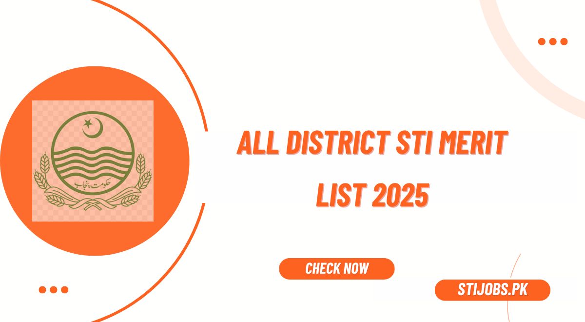 All District STI Merit List 2025 Selected Candidates Check Online